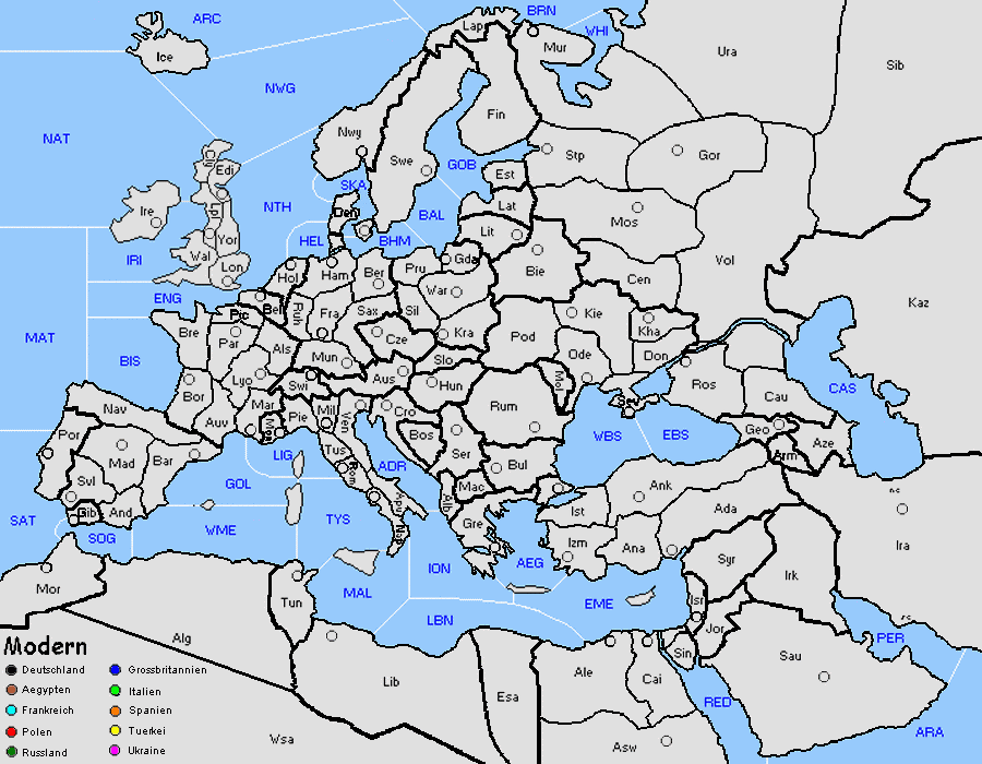 Blanko Europakarte